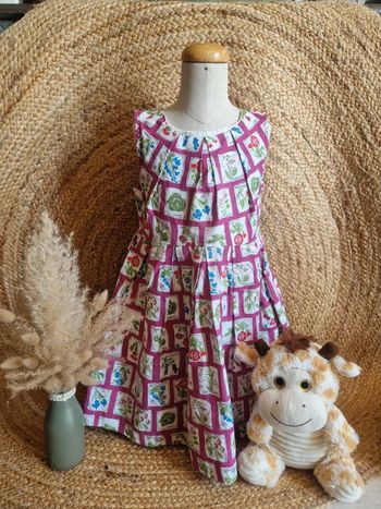 Jolie robe fleurie en lin fille mini boden 3ans