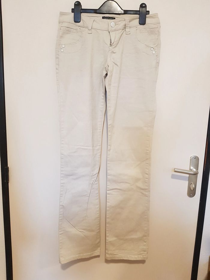 pantalon / jean crème - photo numéro 2