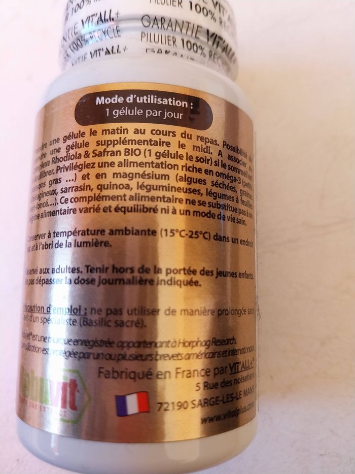 complément alimentaire, vitalité,énergie,Ressource force mentale et physique, - photo numéro 2