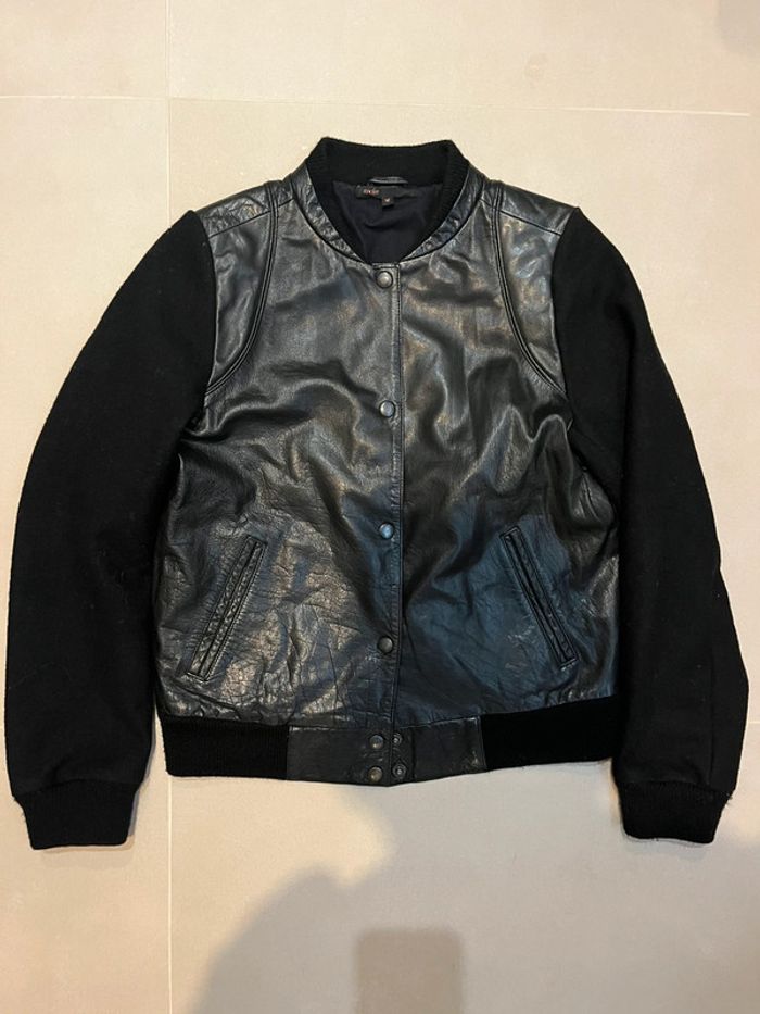 Veste bombées cuir bi-matière - photo numéro 5