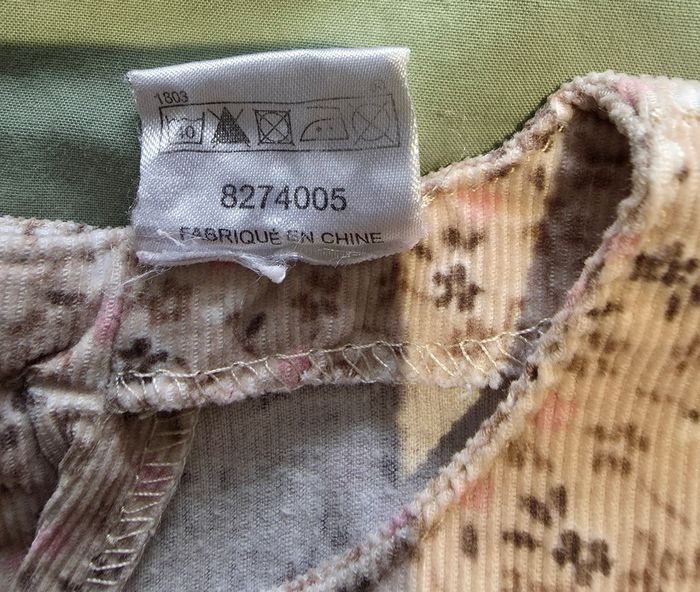 Tunique velours côtelé rose/beige 18 mois - photo numéro 6