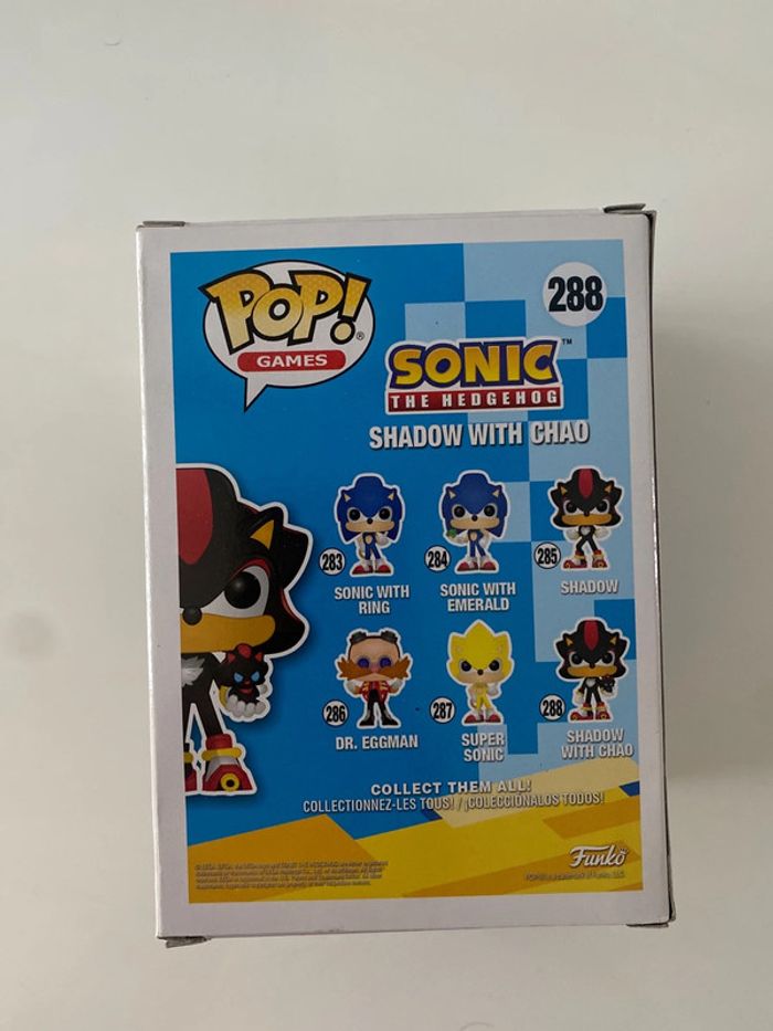 Funko pop shadow with chao 288 Sonic - photo numéro 3