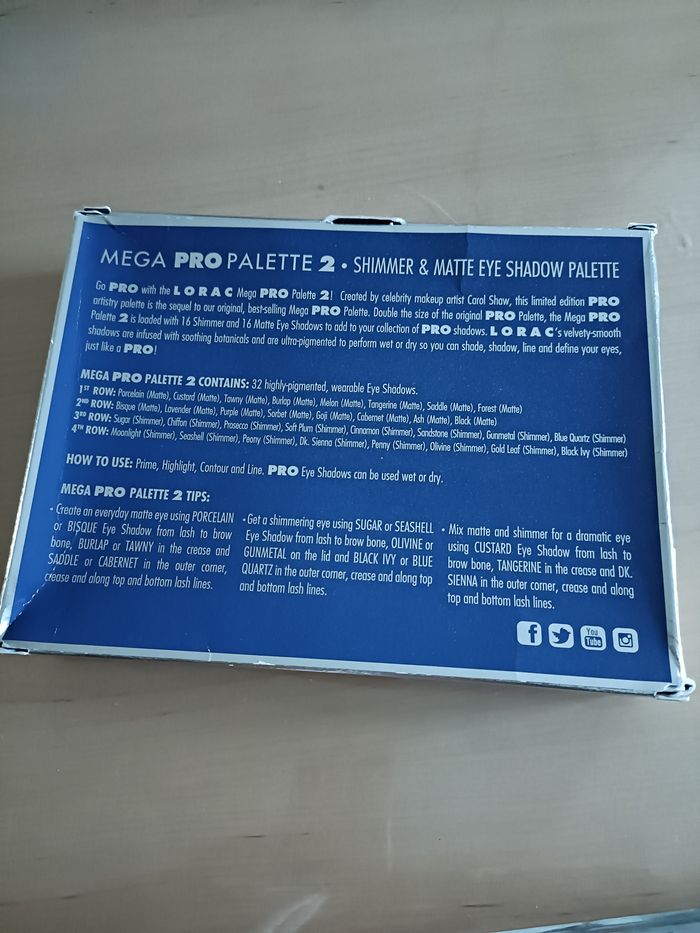 GRANDE PALETTE MEGA PRO 2 LORAC MADE IN USA - photo numéro 2