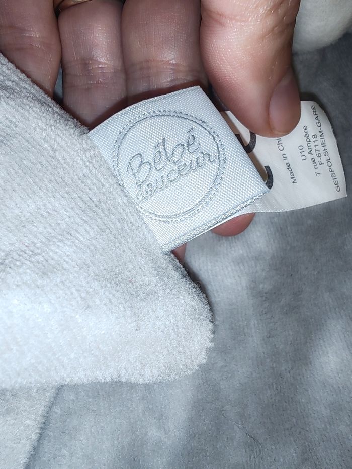 Doudou nuage couronne mouchoir gris - photo numéro 3