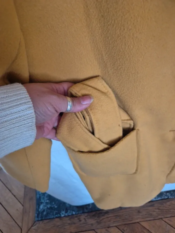 manteau avec col fausse fourrure taille 42 - photo numéro 5