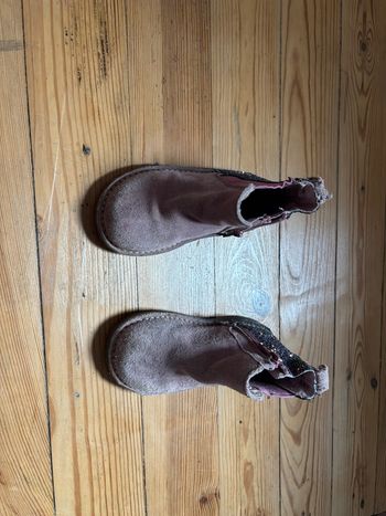 Bottines violettes paillette