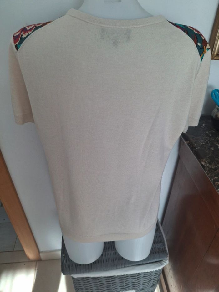 Pull manches courte " Eric Bompard "T XL cachemire et soie Superbe et rare - photo numéro 2