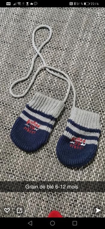 Moufle àcrocher ficelle