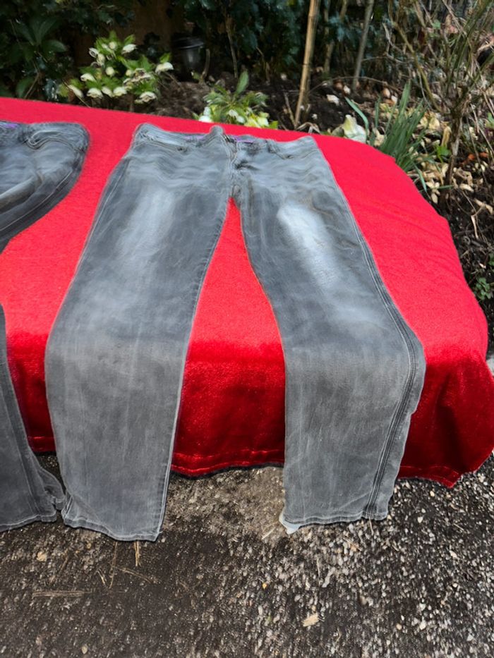 Lot de 4 jeans noir T 40 avec élasthanne - photo numéro 11