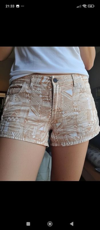 Short beige et blanc à motif H&M XL 42