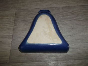 Plat à four forme cloche bleu marine et blanc NEUF