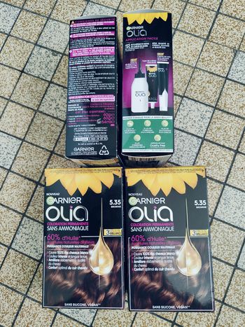 Lot 4 colorations Olia de chez Garnier brownie