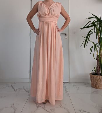 Robe longue rose 