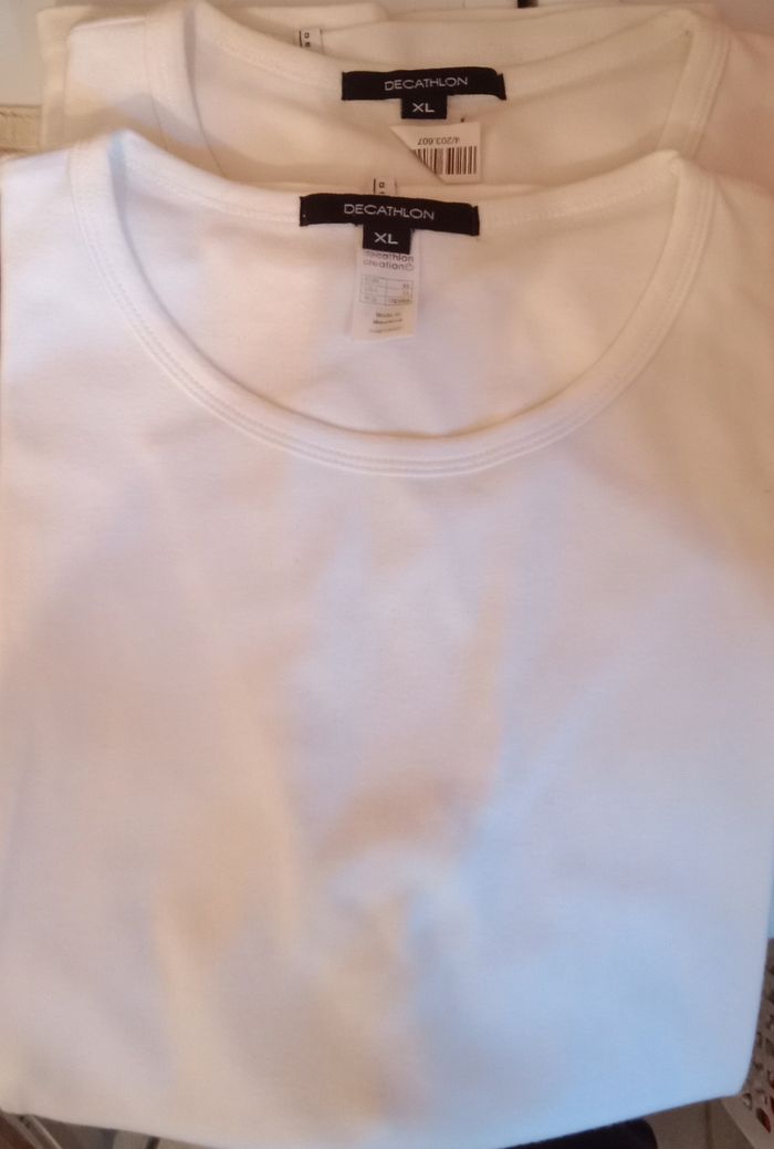 Lot de 2 tee-shirt Decathlon blanc - photo numéro 5