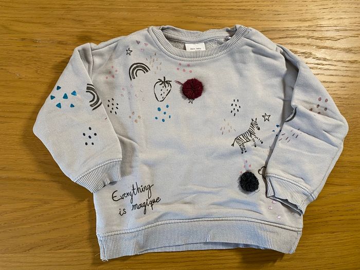 Zara Baby Sweat mauve Taille 18/24 mois - photo numéro 3