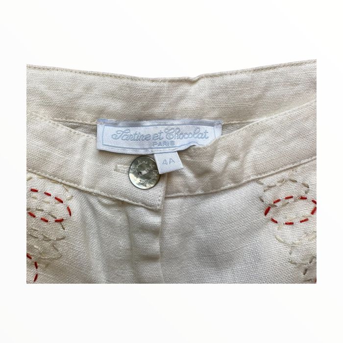 Pantalon lin blanc cassé Tartine et Chocolat 4 ans neuf(23€) - photo numéro 2
