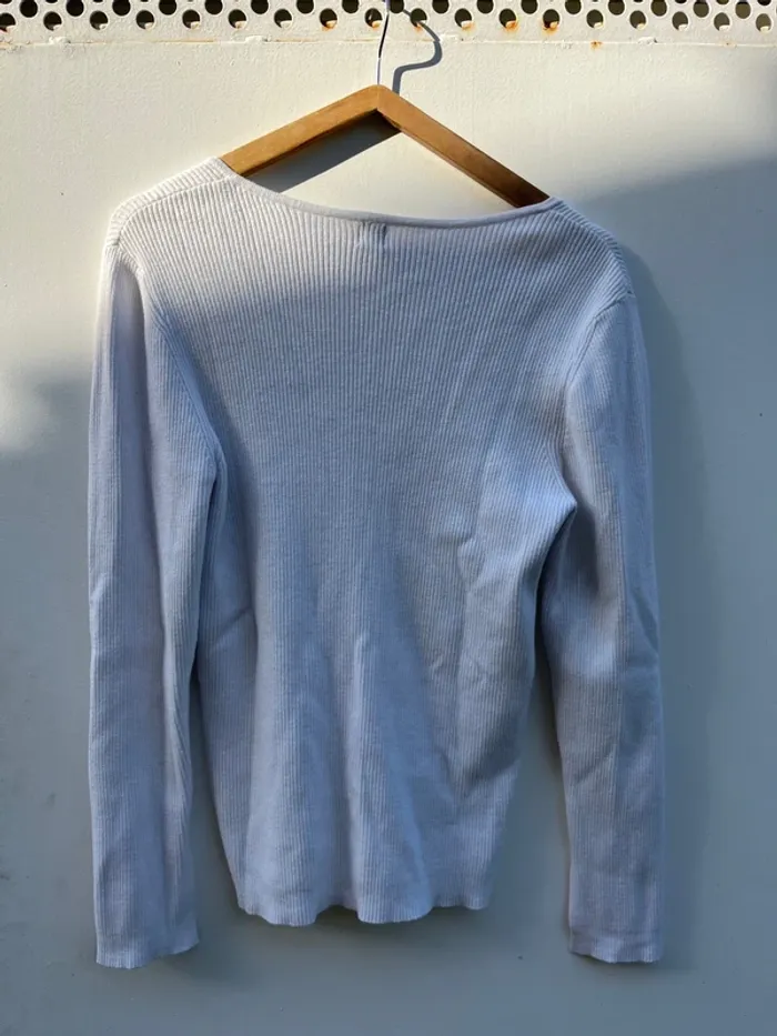 Pull léger blanc - photo numéro 3