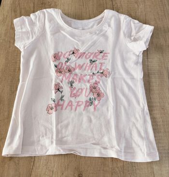 T-shirt manches courtes fille rose pâle taille 4/5 ans  110 Primark