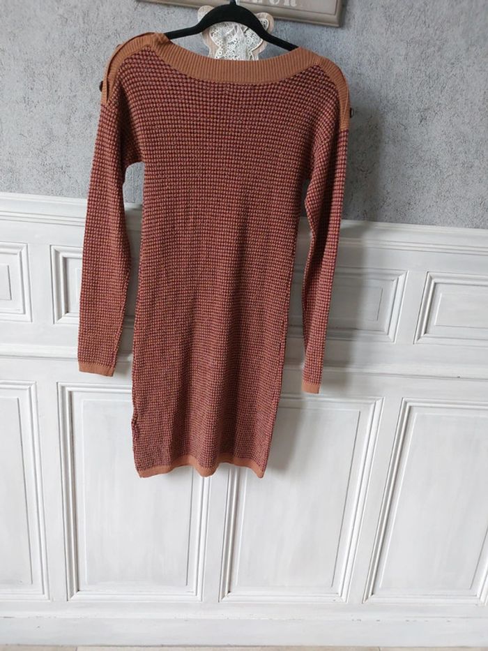 Robe droite marron - photo numéro 3
