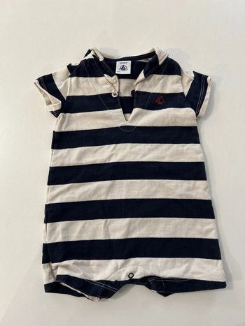 Short Combinaison Grenouillère marinière Petit Bateau 3 mois