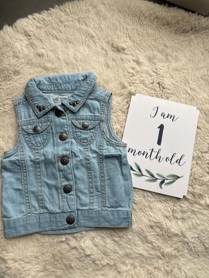 Veste en jeans kitchoun 1 mois