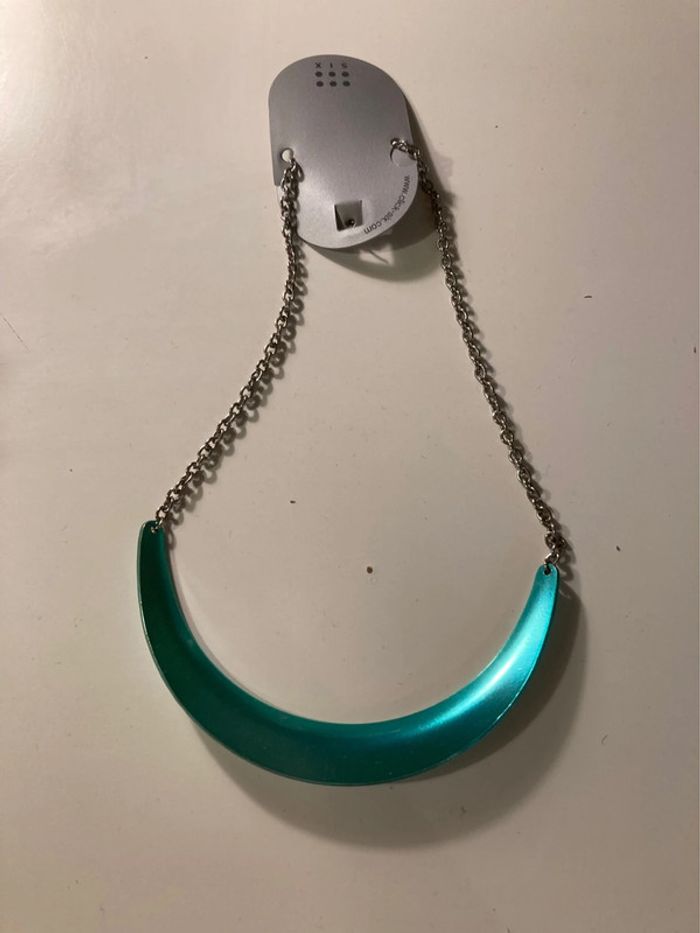 Collier métal vert Six - photo numéro 2