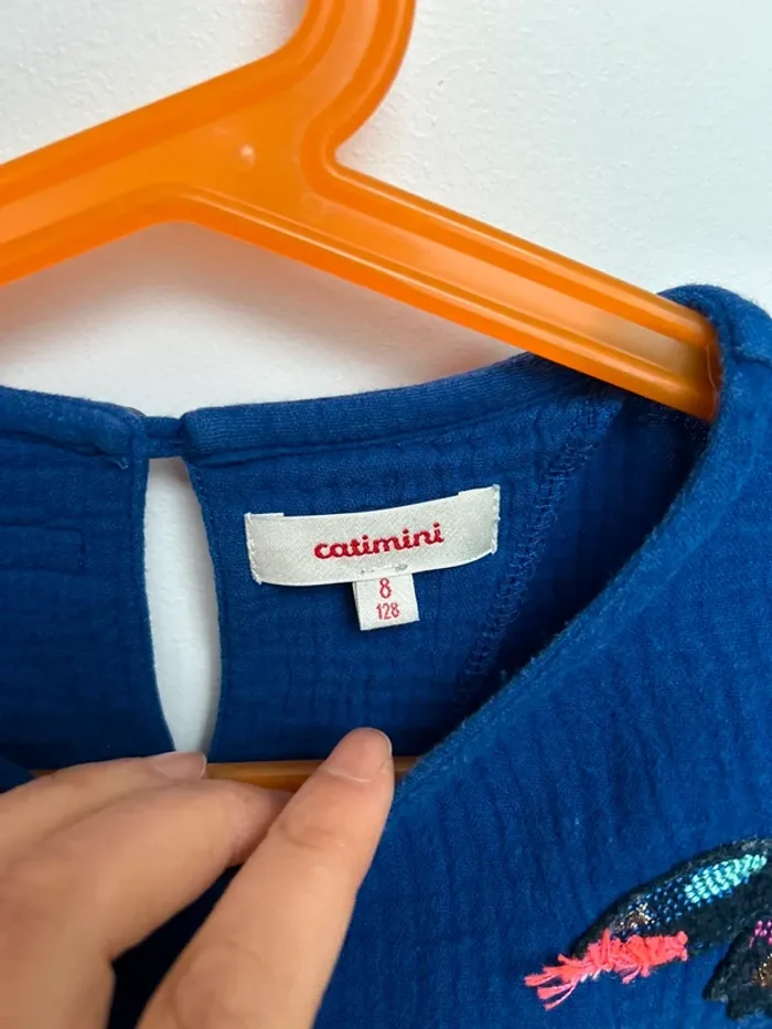 Blouse fille 8 ans gaze de coton catimini - photo numéro 3