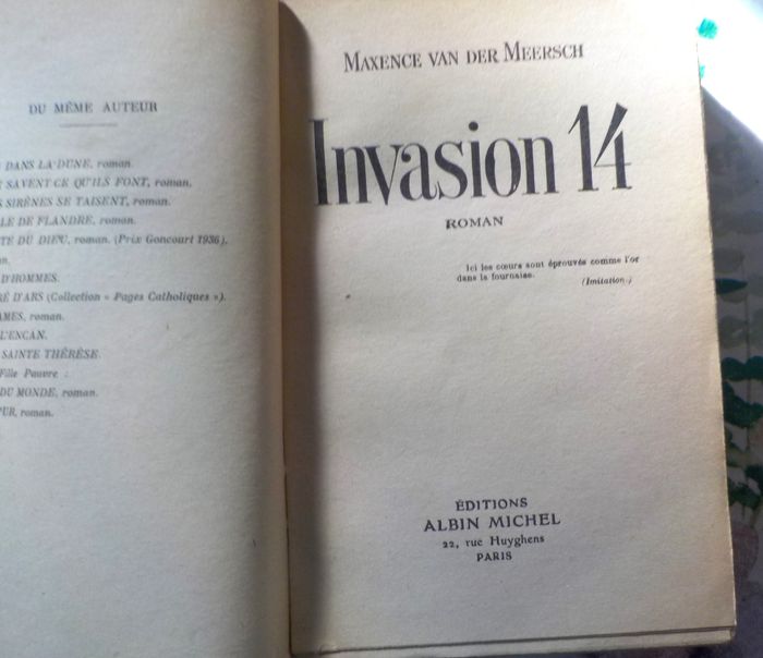 INVASION 14 de Maxence VAN DER MEERSCH Ed. Albin Michel 1949 - photo numéro 7