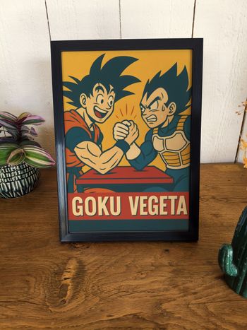 Affiche A4 manga rétro – déco chambre ado / gamer
