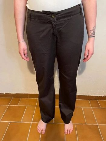 pantalon marron mango L