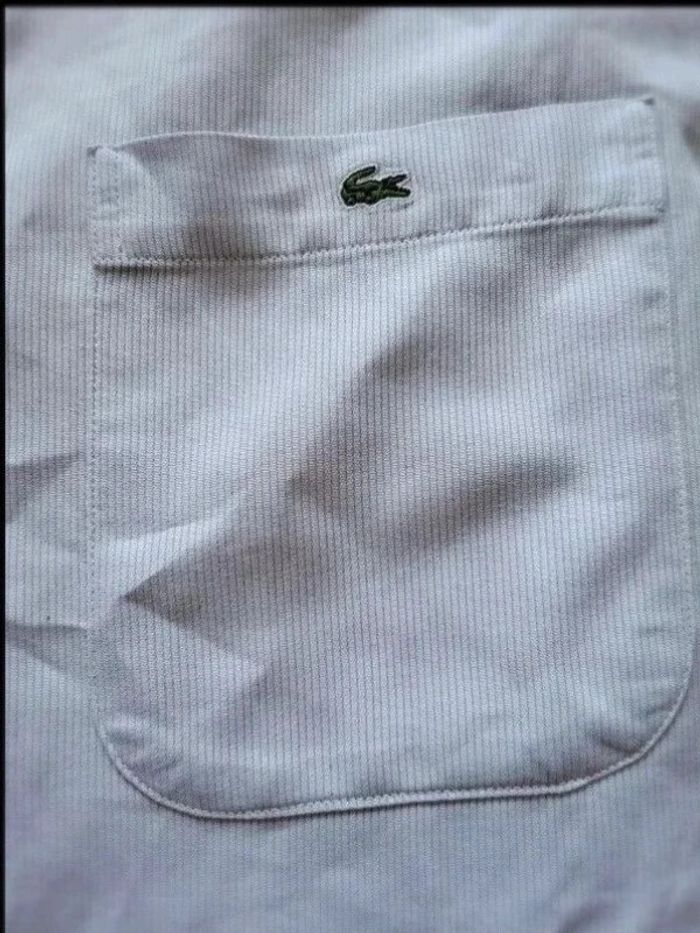 Chemise Lacoste à manches courtes, logo brodé, 100 % coton, taille M 41 - photo numéro 4