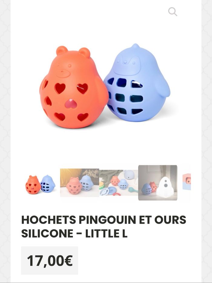Lot de 2 hochets à bascules en silicone neuf - photo numéro 5