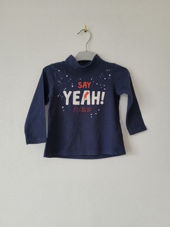 Sous-pull bleu marine 18 mois TBE