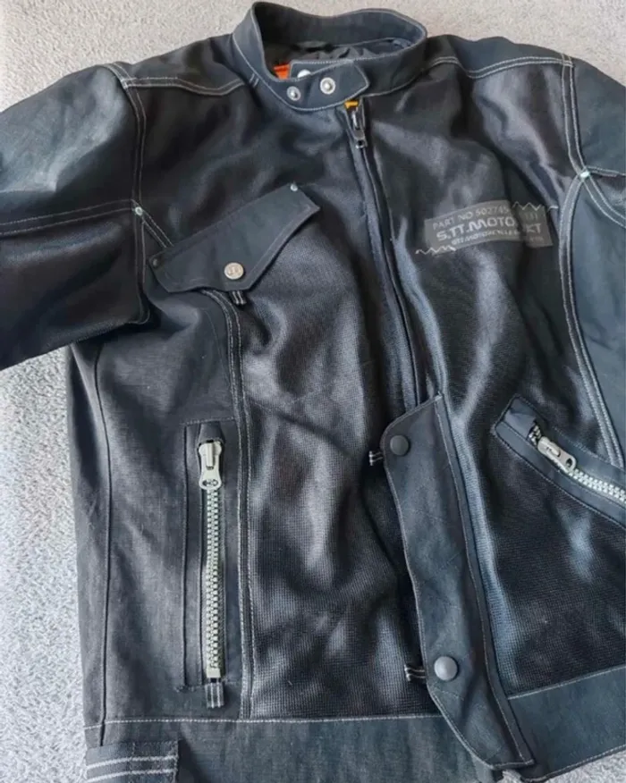 Veste de moto STT – Taille L – Noire - photo numéro 10