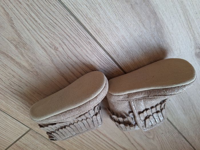 Bottines bébé fille 6/12 mois camels brillantes - photo numéro 4