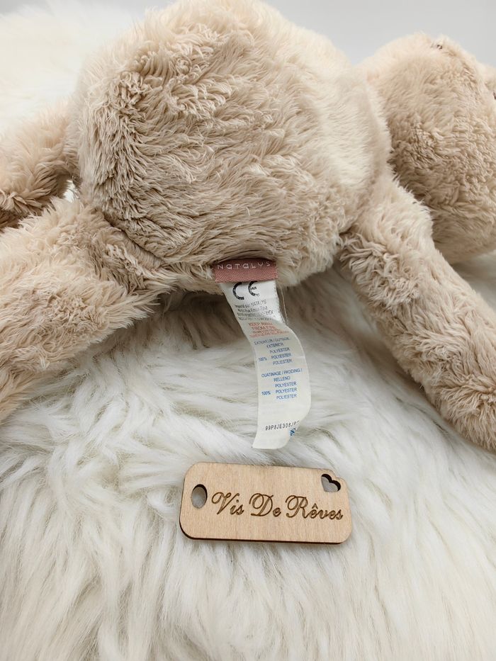 Doudou peluche Lapin Beige Copains Câlins Natalys - photo numéro 2