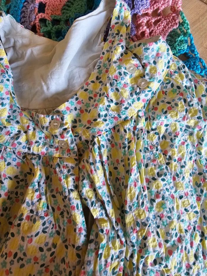 Robe et culotte d'été, jaune, vert, bleu, rose, obaibi 9 mois - photo numéro 3