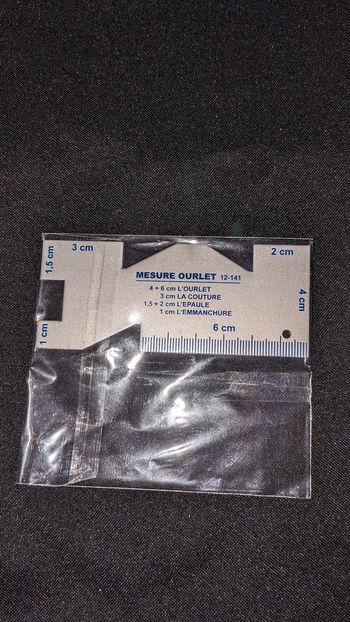 Mesure ourlet réglette Alu neuf