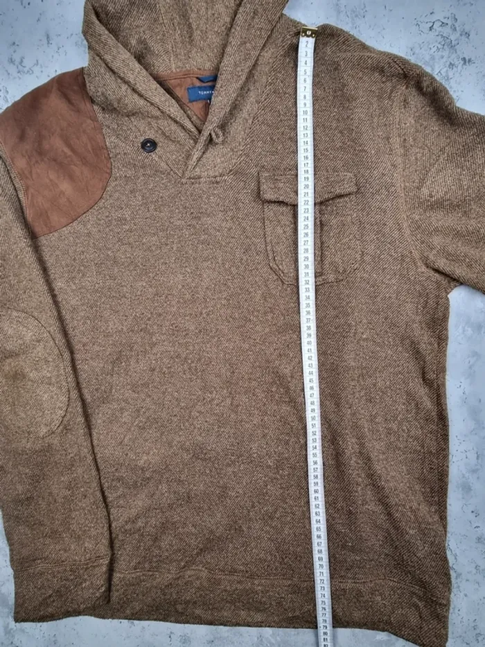 Pull col châle Tommy Hilfiger marron – Taille XXL Hommes (mesures en photos) - photo numéro 9