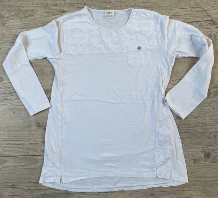 Haut blanc ajouré Zara 11/12ans tbe