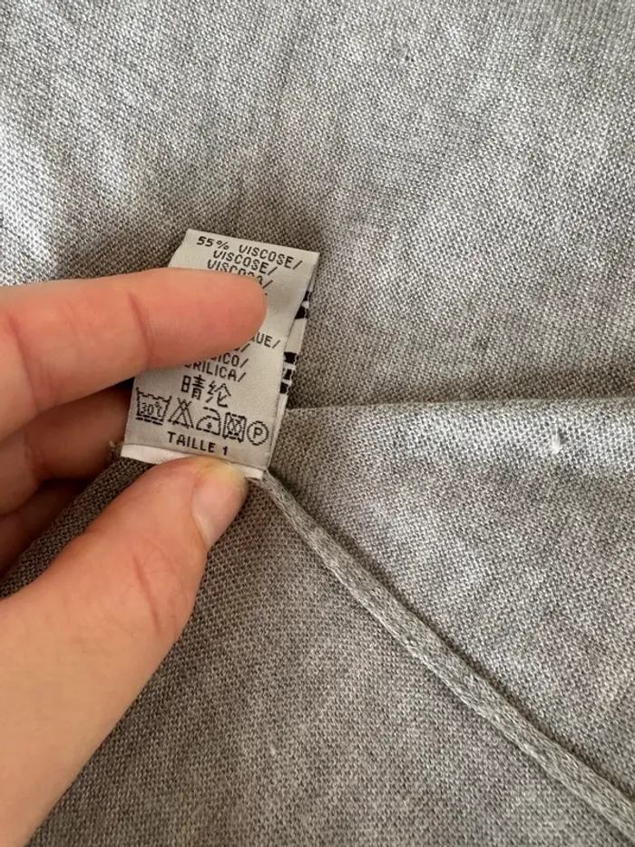 Gilet long sans manches gris – Taille 1 Cop Copine - photo numéro 3