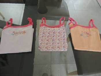 Lot de 3 maillots de corps fille 6/8 ans