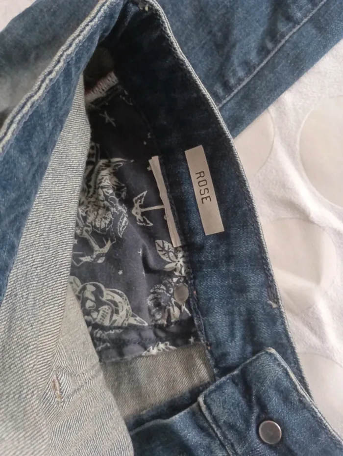 Pantalon jeans court femme Replay taille 40 coupe droite rétro vintage - photo numéro 10