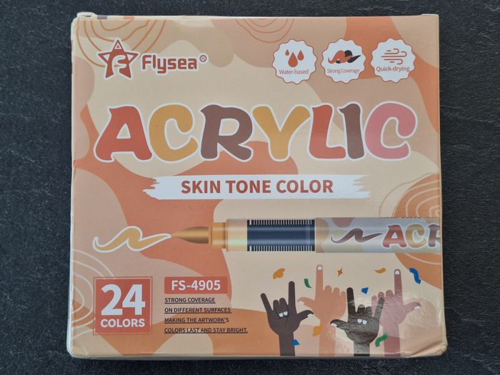 Lot de 24 feutres acryliques couleur Skin (peau)