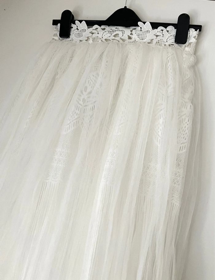 Jupe en tulle blanche taille S-M - photo numéro 2