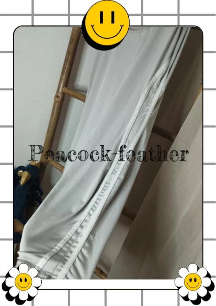 Robe moulante grise bandes blanches 40 - photo numéro 3