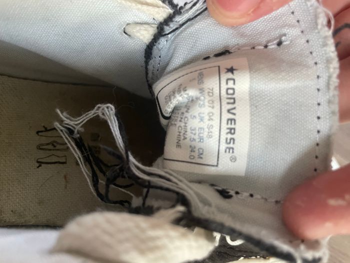 Converse All Star Black OX Cursive Sketched vintage - photo numéro 5