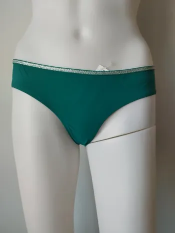 Bas de maillot de bain turquoise et argenté