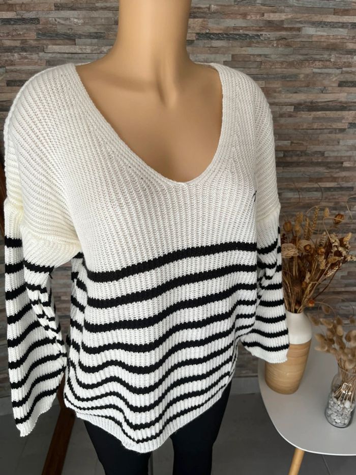 Pull marinière amour - photo numéro 3