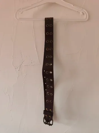 Jolie ceinture vintage  synthétique marron taille L